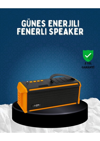 J-Ipox P520 Bluetooth Hoparlör 8W Güçlü Ses Solar Şarj Fm Radyo