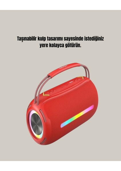 Rgb LED Işıklı 20W Taşınabilir Bluetooth Hoparlör Ipx6 Suya Dayanıklı fırsatları