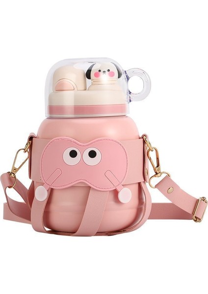 Çocuk Taşınabilir Termos Bardak Büyük Kapasiteli Karikatür (Yurt Dışından)