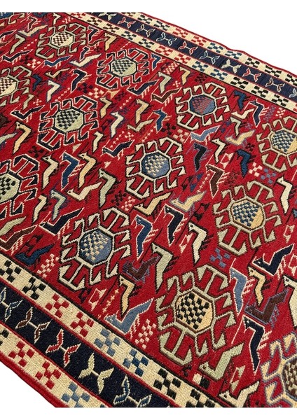 El Dokuma Sıfır Iran Kilimi 77X190 Kırmızı Şahseven Yolluk modelleri
