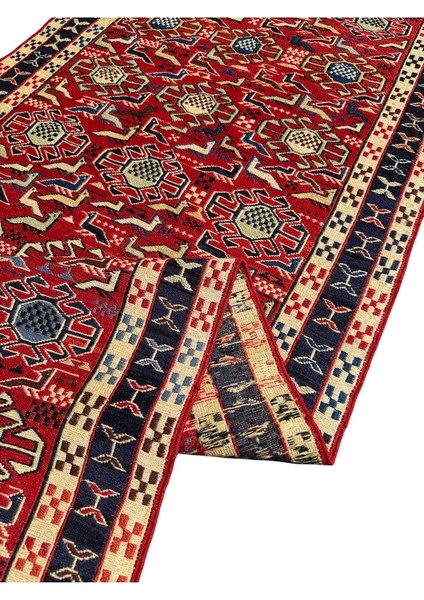 El Dokuma Sıfır Iran Kilimi 77X190 Kırmızı Şahseven Yolluk indirimleri