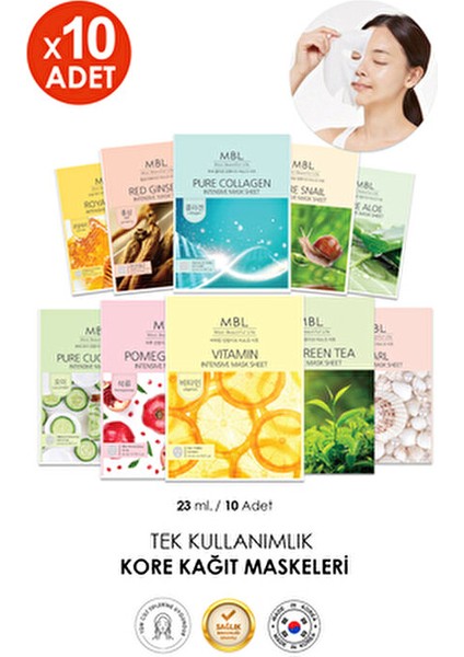 Teresia Nemlendiri Besleyici ve Canlandırıcı Karışık Maske Seti 10'lü