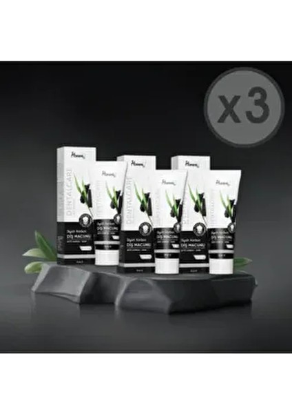 Siyah Karbon Diş Macunu 3 Adet