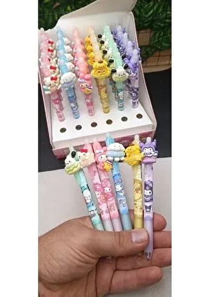 Sanrio Kawaii 3D Figürlü Silinebilir Mürekepli Silgili Tükenmez Kalemler Okul Öncesi Hediyelik 1ADET