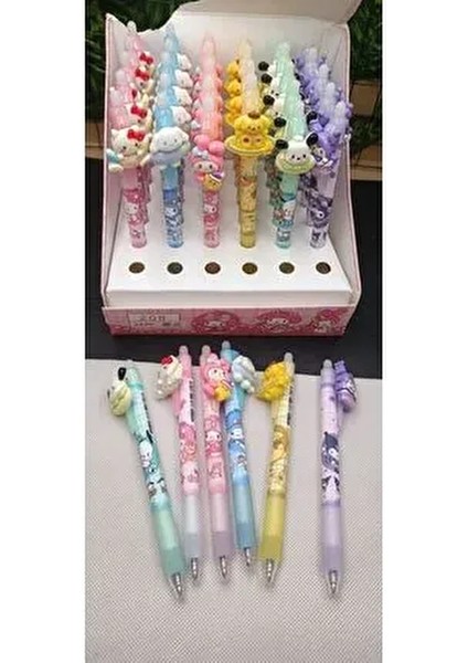 Sanrio Kawaii 3D Figürlü Silinebilir Mürekepli Silgili Tükenmez Kalemler Okul Öncesi Hediyelik 1ADET fiyatları