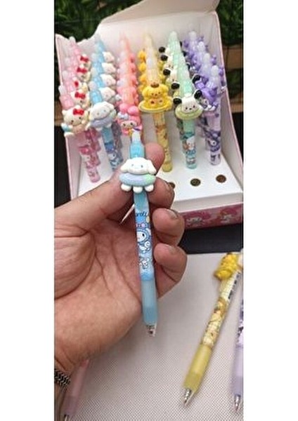 Sanrio Kawaii 3D Figürlü Silinebilir Mürekepli Silgili Tükenmez Kalemler Okul Öncesi Hediyelik 1ADET indirimleri