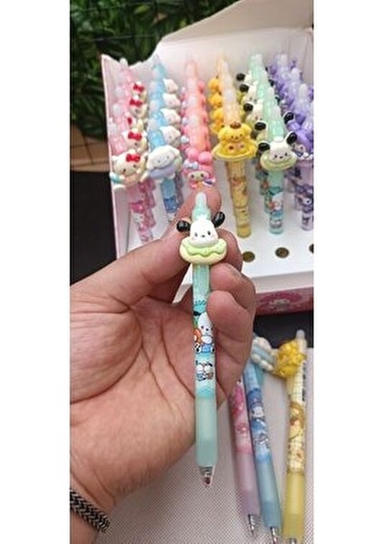 Sanrio Kawaii 3D Figürlü Silinebilir Mürekepli Silgili Tükenmez Kalemler Okul Öncesi Hediyelik 1ADET