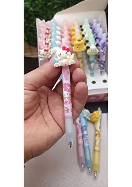 Sanrio Kawaii 3D Figürlü Silinebilir Mürekepli Silgili Tükenmez Kalemler Okul Öncesi Hediyelik 1ADET