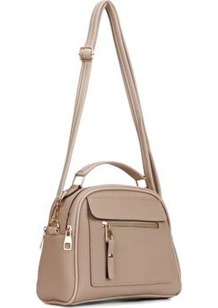 Kadın Üç Bölmeli Çapraz Askılı El ve Omuz Çantası