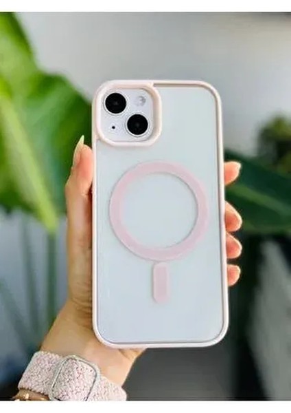 Iphone 13 - 14 ve 15 Uyumlu Magsafe Özellikli Renkli Şeffaf Kılıf