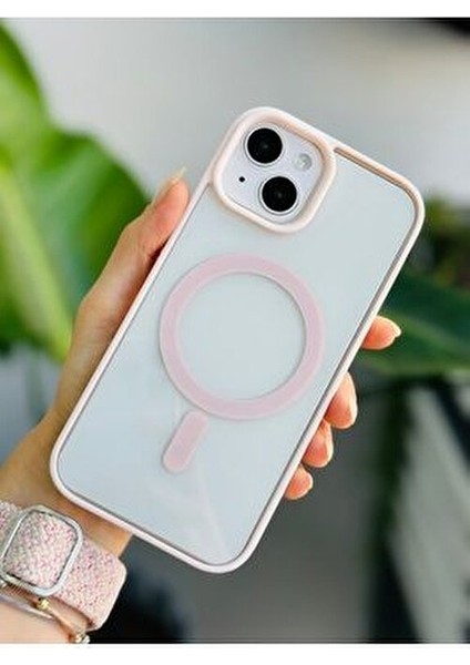Iphone 13 - 14 ve 15 Uyumlu Magsafe Özellikli Renkli Şeffaf Kılıf fırsatları