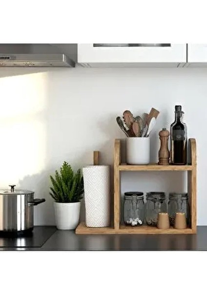 Kağıt Havluluklu Mutfak Rafı Tezgah Üstü Masa Üstü Peçetelik Raf Çam fiyatları