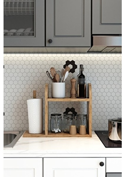 Kağıt Havluluklu Mutfak Rafı Tezgah Üstü Masa Üstü Peçetelik Raf Çam modelleri