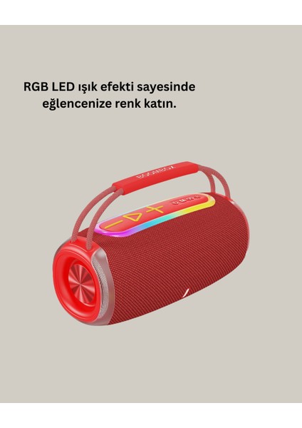 Ipx6 Su Geçirmez Rgb LED Işıklı Taşınabilir Bluetooth Hoparlör 2400 Mah fiyatları