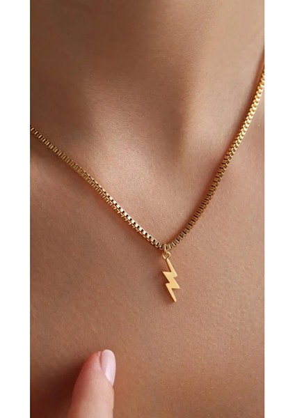 Şimşek Küp Zincir Kolye 925 Ayar fiyatları