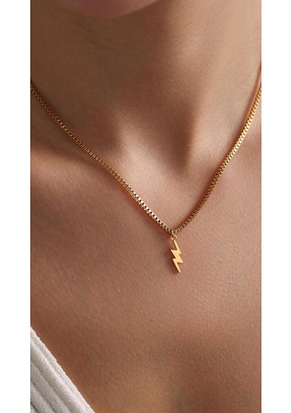 Şimşek Küp Zincir Kolye 925 Ayar modelleri