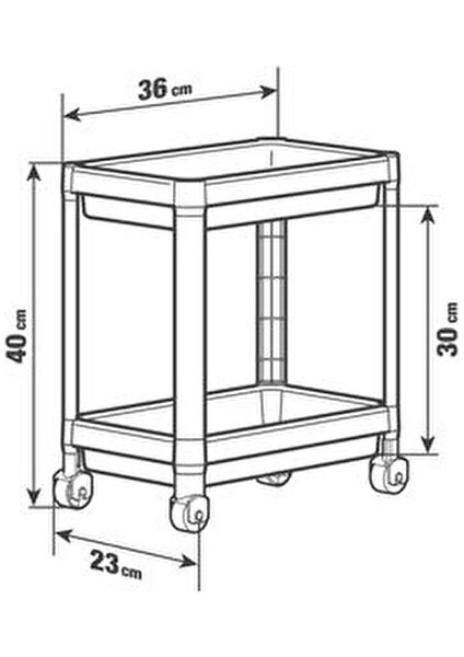 2 Katlı Tekerlekli Düzenleyici Raf , Banyo Dolabı, Mutfak Tezgah ve Evye Altı, Deterjanlık Siyah fırsatları