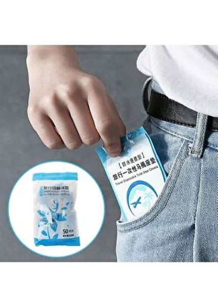 50 Adet Kullan At Klozet Örtüsü Klozet Poşeti Klozet Kapak Örtüsü Dispenseri