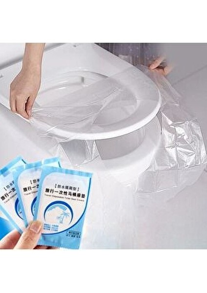 50 Adet Kullan At Klozet Örtüsü Klozet Poşeti Klozet Kapak Örtüsü Dispenseri