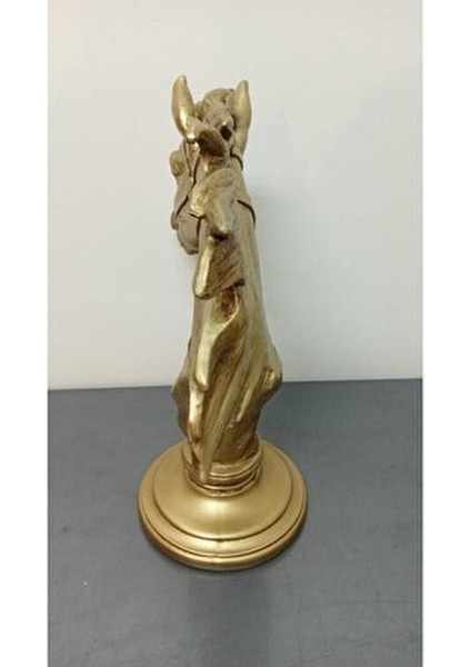 Pitane El Yapımı Altın Rengi At Kafası Heykel Dekoratif Parça Koleksiyon İçin modelleri