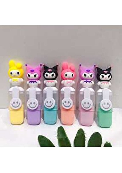 Kawaii 6'lı Fosforlu Kalem Seti Renkli ve Eğlenceli Tasarım