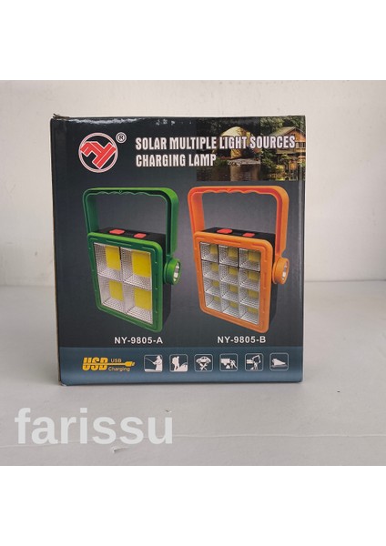 Solar Projektör ve Çok Fonksiyonlu Şarj Edilebilir Lamba - NY-9805 Serisi