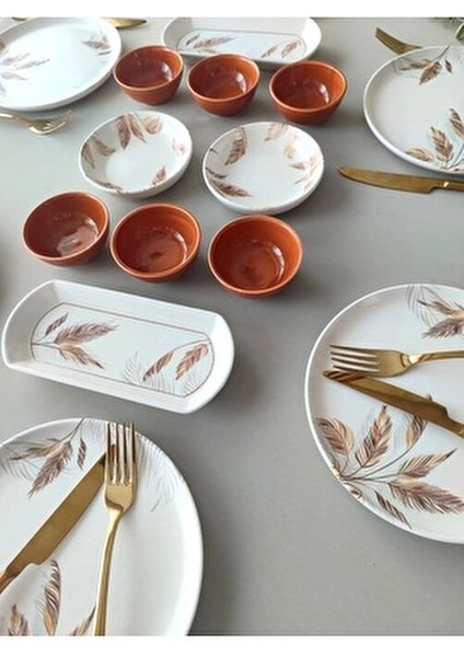 Kahverengi Çiçekler 6 Kişilik 16 Parça Kahvaltı Takımı fiyatları