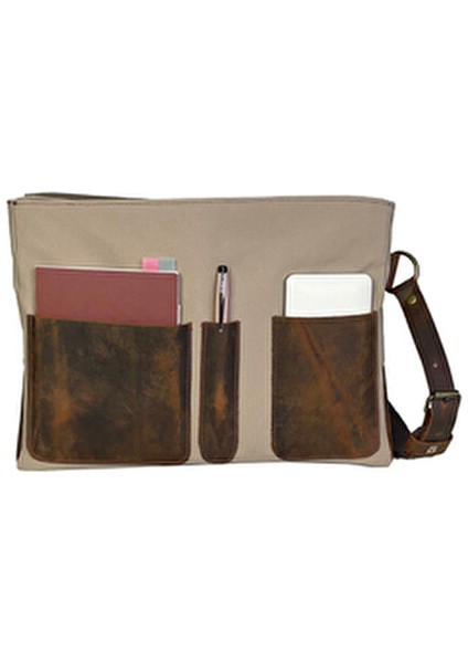 Halwara Mumlu Kanvas & Hakiki Deri Postacı Çantası (Messenger Bag) 22X31 cm / 13 Inç indirimleri