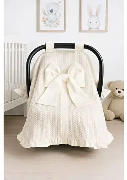 Fırfırlı Tek Örtü Bebek Puset Örtüsü Puset Ana Kucağı Örtüsü