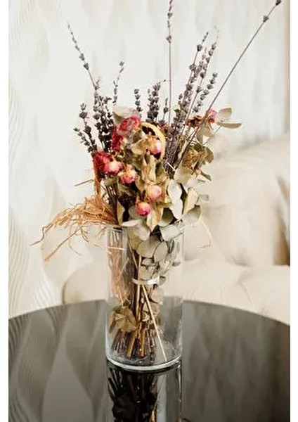 Cam Vazo - 20X10 cm Modern ve Şık Dekoratif Vazo