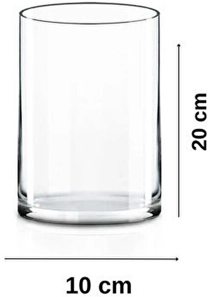 Cam Vazo - 20X10 cm Modern ve Şık Dekoratif Vazo fırsatları