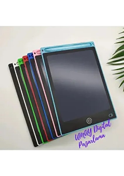 8,5 İnç Writing Silinebilen LCD Grafik Dijital Kalemli Çizim Tableti (Siyah)