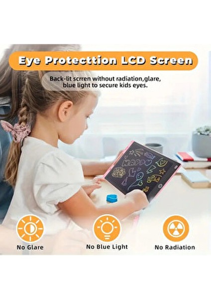 8,5 İnç Writing Silinebilen LCD Grafik Dijital Kalemli Çizim Tableti (Siyah)