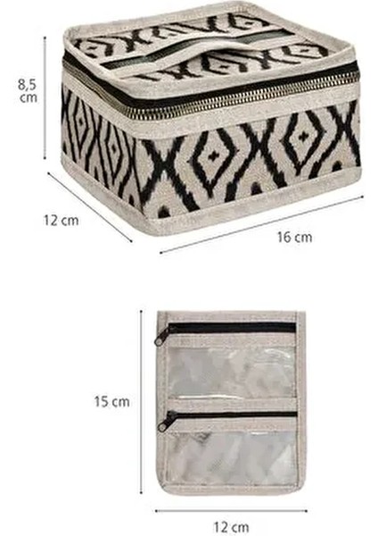 Bohe Seyehat Takı Çantası 2 Parça Kolye Yüzük ve Küpe Taşıma İçin Özel Bölmeler fiyatları