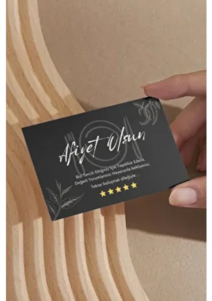 100 Adet Afiyet Olsun Teşekkür Kartı Sipariş Kartı Tebrik Kartı Paketleme Kartı Kargo Kartı Not Kart fiyatları