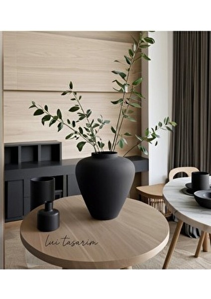Seramik Bohem Zarif Iskandinav Tarzı Trend Orta Boy 20 cm Vazo Siyah fiyatları