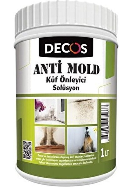 Anti Mold 1 Litre Küf Önleyici Solüsyon Duvar ve Tavanlar İçin Şeffaf Koruma