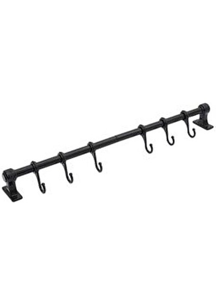 Duvara Monte 6 Kancalı Metal Dekoratif Kaşıklık Siyah Renkli modelleri