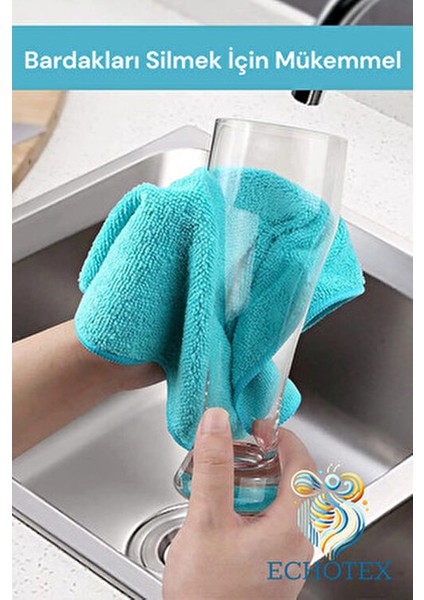 (12 Adet) 40X40 cm Mikrofiber Mutfak ve Genel Temizlik Bezi, Fabrika Satış Mağazası indirimleri