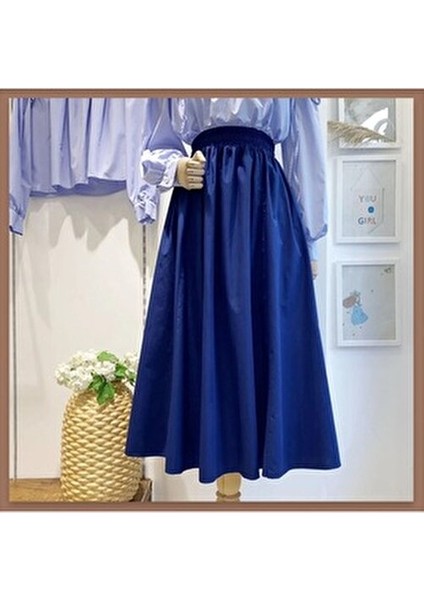 Premium Beli Lastikli Cepli Poplin Etek modelleri