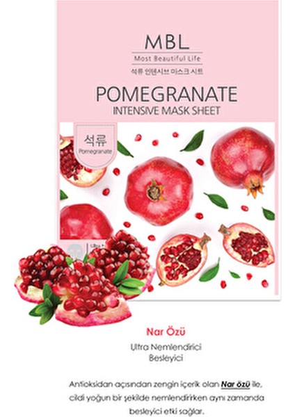 Teresia Nar Özlü Cilt Elastikiyetini Artırmaya Yardımcı Yaşlanma Karşıtı Etkili Yüz Maskesi fiyatları