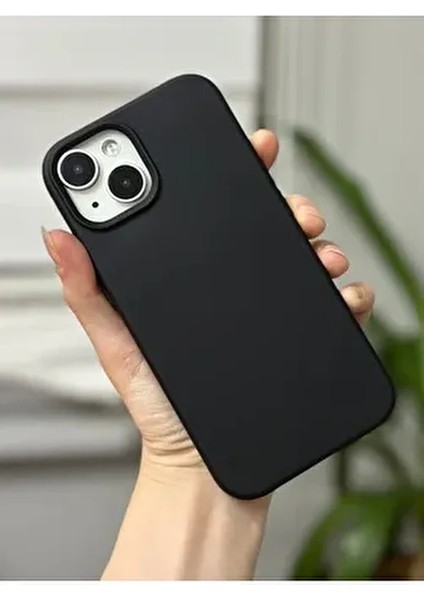 Iphone 13 - 14 - 15 Uyumlu Içi Kadife Leke Tutmaz Sıvı Silikon Lansman Kılıf