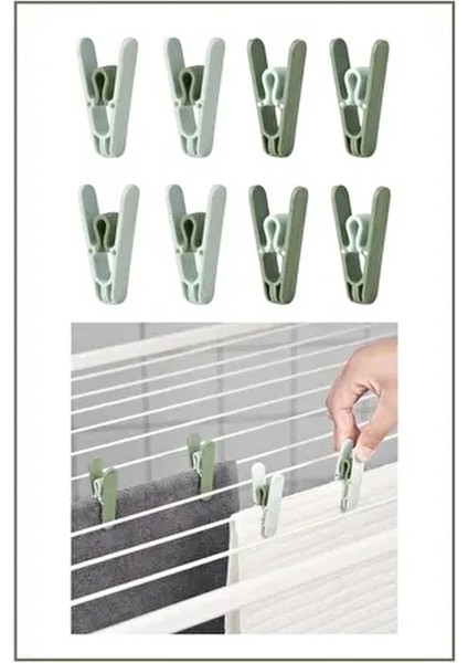 Slibb, Çamaşır Mandalı, 24 Adet, Yeşil Renk (3x8)