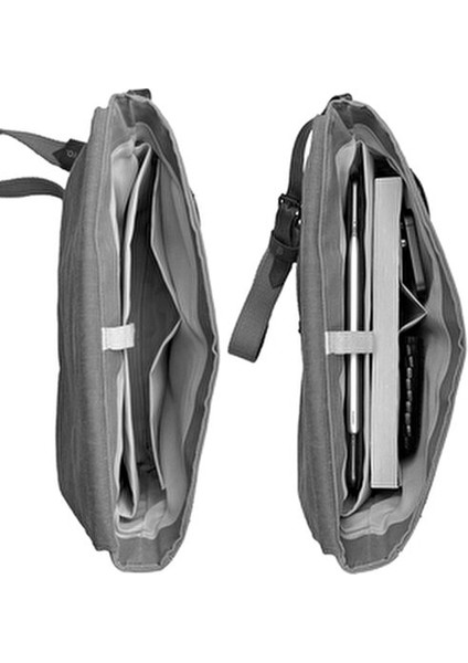 Halwara Mumlu Kanvas & Hakiki Deri Postacı Çantası (Messenger Bag) 22X31 cm / 13 Inç