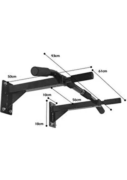 Barfix Demiri 200 kg Taşıma Kapasiteli Yatay Barfiks Aleti Çelik Malzeme ile Güçlü Yapı indirimleri