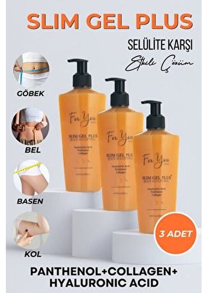 Slim Jel Plus Colajen Incelmeye Yardımcı, Sıkılaştırıcı, Çatlak Bakım, Selülit Karşıtı Jel (3ADET) fiyatları