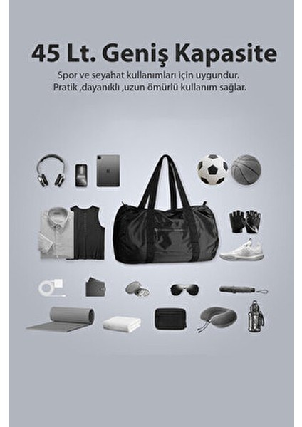Woys Büyük Boy Katlanabilir Spor Çantası ve Seyahat Çantası