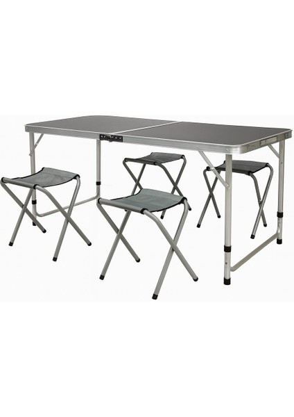 Export, Katlanabilir, Ayarlanabilir Alüminyum 60X120, 4 Tabure, Kamp Masa Takımı, Piknik Masa Takımı, Açık Yeşil indirimleri