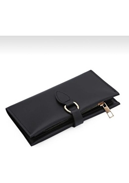 Yumuşak Suni Deri Kadın Cüzdan Yatay Fermuarlı Bölmeli Büyük Boy fiyatları