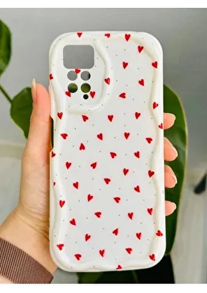Xiaomi Note 11 Pro - 12 Pro 4g Uyumlu Kırmızı Kalpler Tasarımlı Silikon Kılıf fiyatları